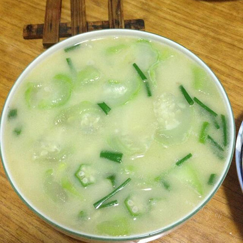 好吃的秋葵虾皮粥