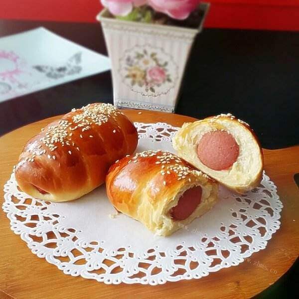 早餐香肠热狗面包
