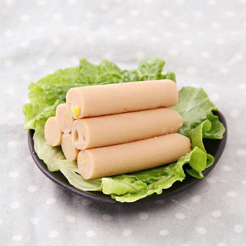 可口的鸡肉玉米肠