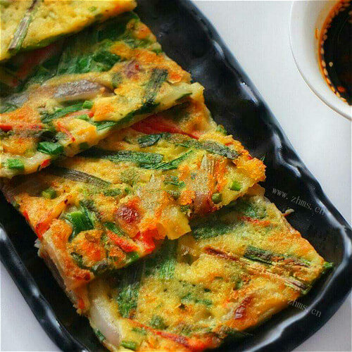 美味的双豆胡萝卜煎饼