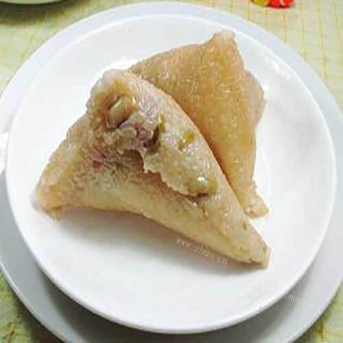 香甜咸肉青黄豆糯米粽
