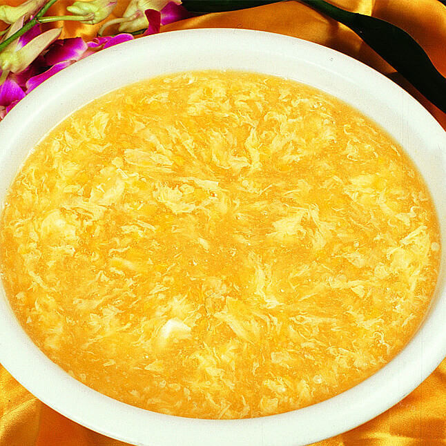 美味可口圣女果玉米蛋花羹