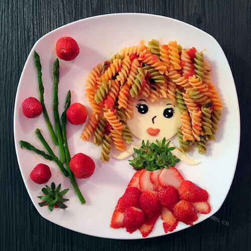 可爱的趣味童餐