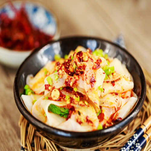 饺子皮油泼扯面