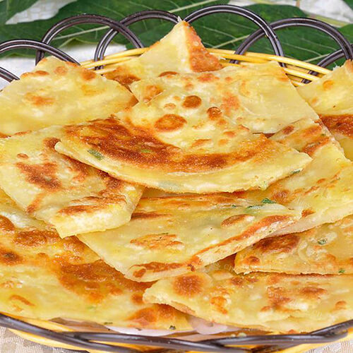 美味的大葱油渣饼