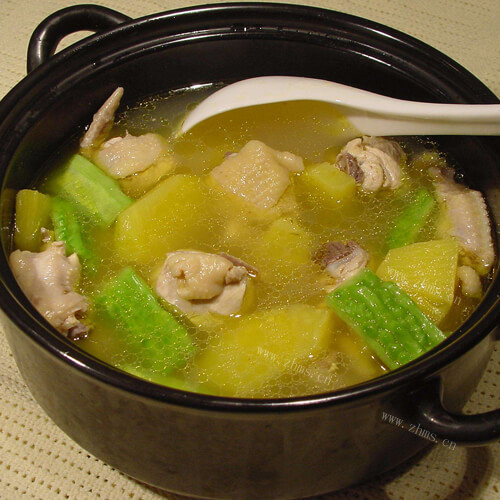 苦瓜鸡汤#新鲜从这里