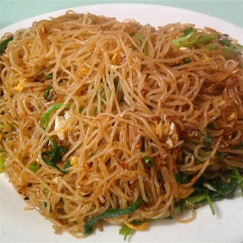 好吃鸡蛋炒黑米粉