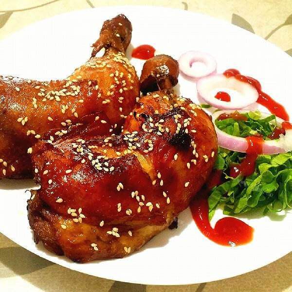 美味感恩节烤鸡腿