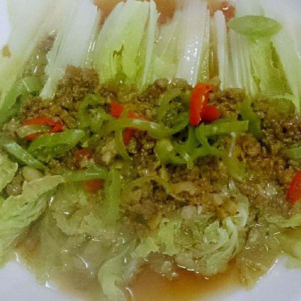 娃娃菜肉末汤