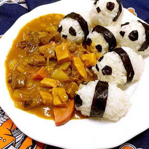创意咖喱风熊猫