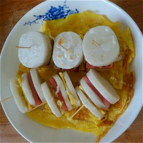 美味的年糕三明治