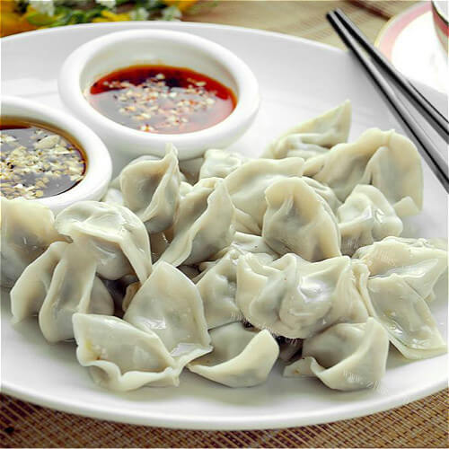 美味的猪肉扁豆陷饺子