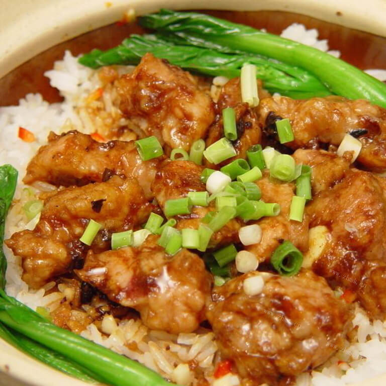 美味的香菇排骨煲仔饭