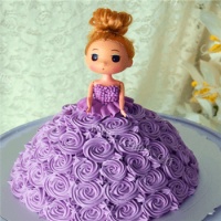 可爱的紫薯芭比公主蛋糕的做法图解十