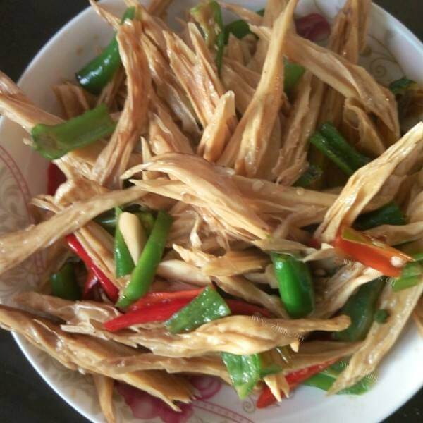 好吃的焖子炒腐竹