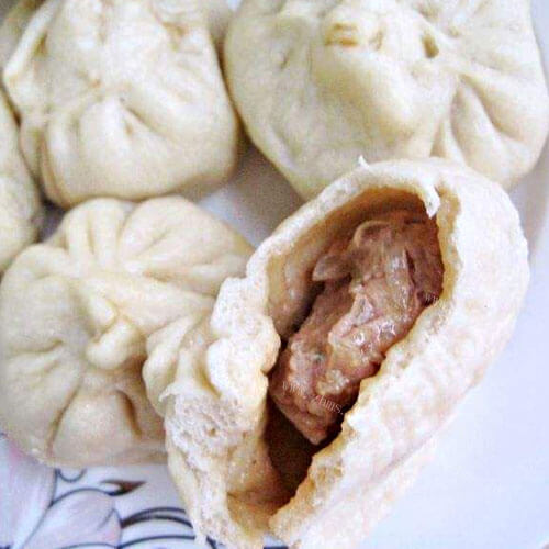 美味的猪肉包菜包子