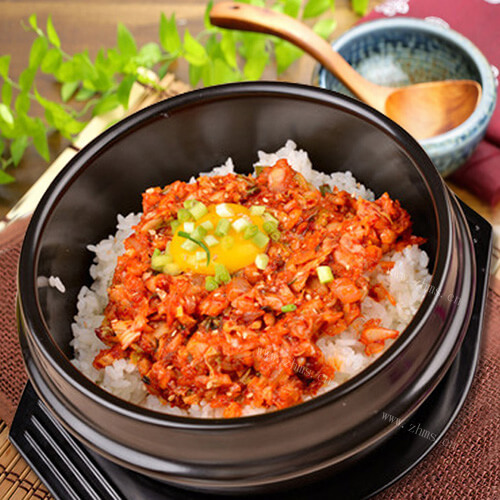 美味的韩式泡菜饭