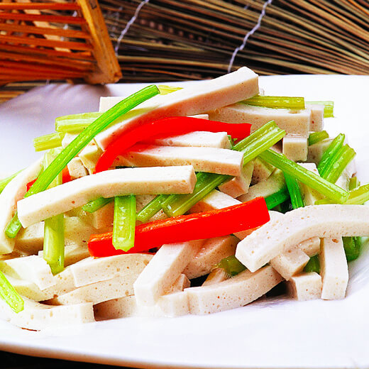 家常素炒千叶豆腐