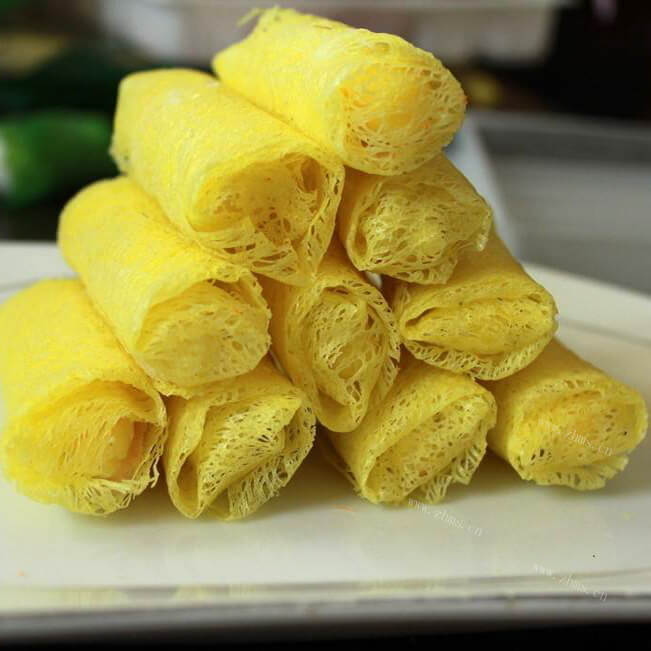 自制菠萝水果卷 