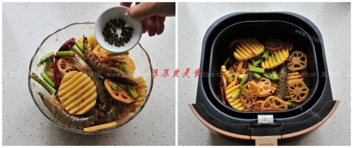 自制无油麻辣香锅做法图解7)