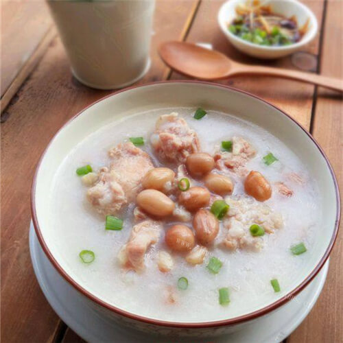 醇香美味排骨花生丸子粥