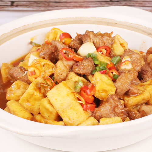 好吃的拆骨肉焖栗子