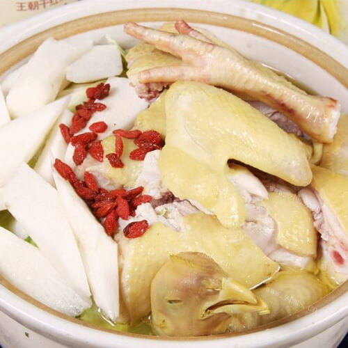 家常山药滑鸡片 