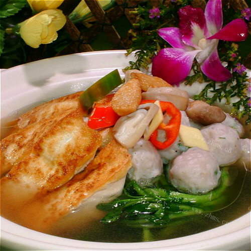 美味菜花豆腐鱼滑汤