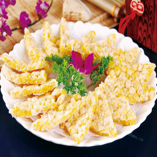 美味的奶香玉米烙