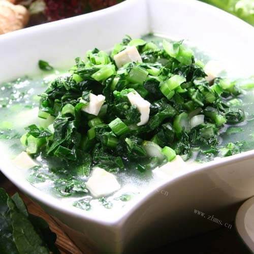 好吃的农家青菜滑芋子汤