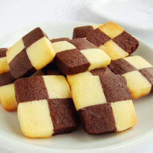 脆口双色拼块饼干