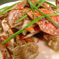 咸鲜的雷笋炒花蟹