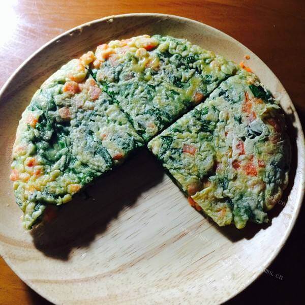 好吃的芹菜胡萝卜蛋饼
