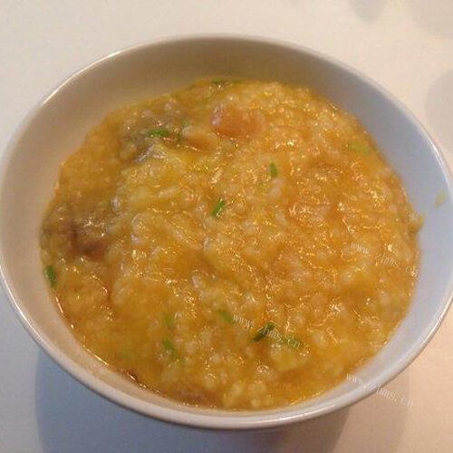 美味的肉丸南瓜粥