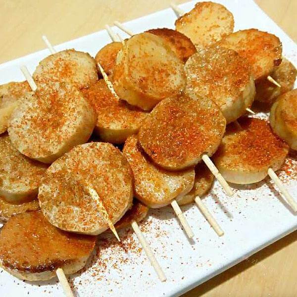 热腾腾的烧烤味杏鲍菇