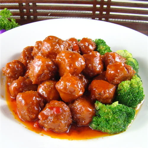 美味的豆渣糖醋肉丸