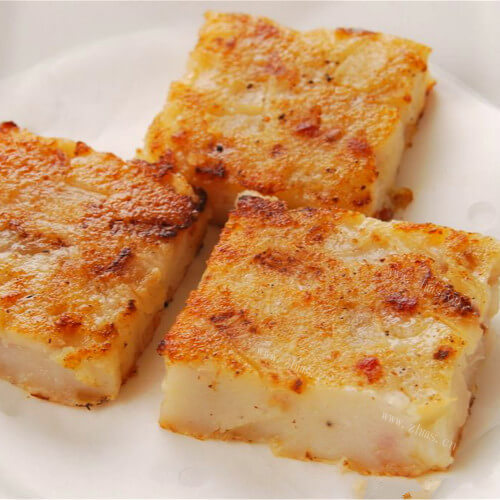 美味的野蒜土豆馅煎糕