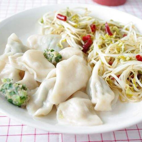 美味的家常蒸水饺