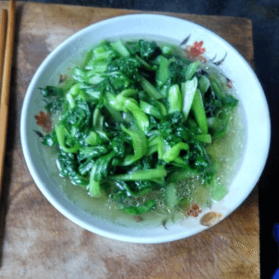 家常菜清炒鸡毛菜