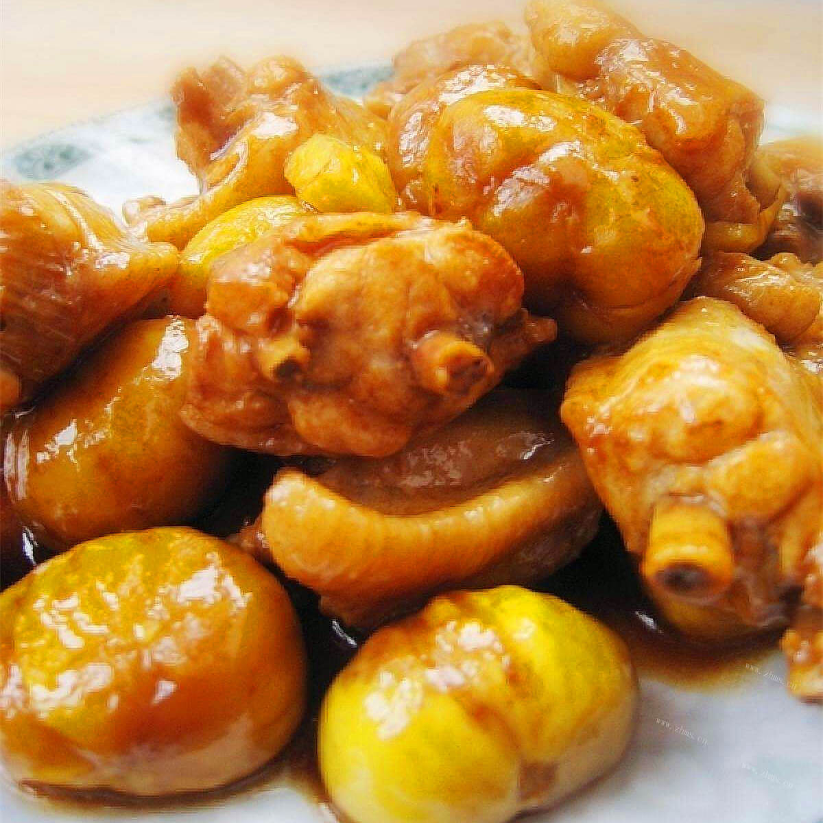 美味十足的红烧板栗鸡翅