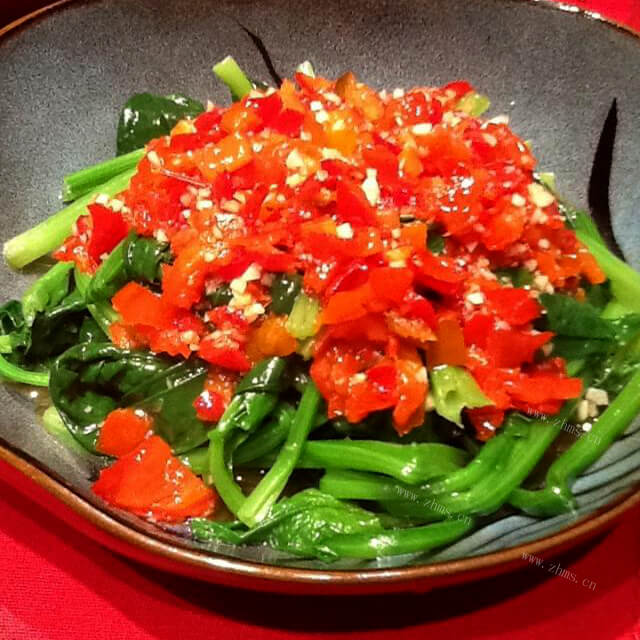 美味剁椒拌菠菜