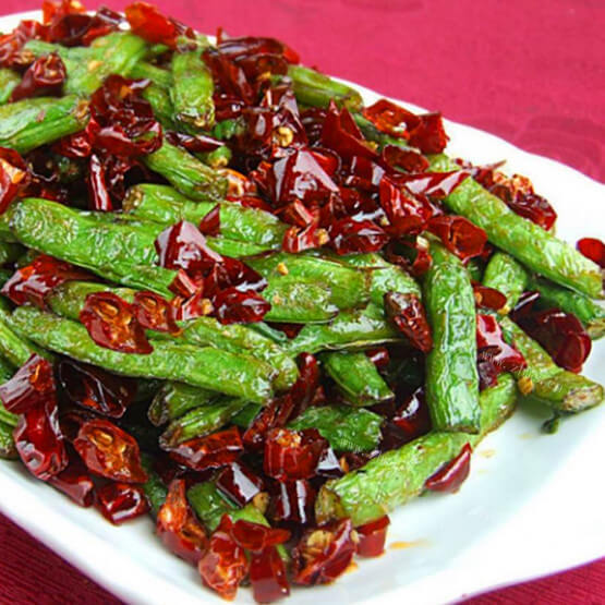 好吃的油炸四季豆