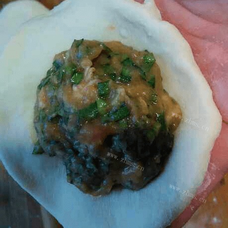 自制韭菜肉饼做法图解8)