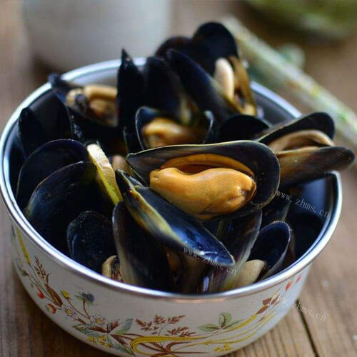 美味黑椒水煮贻贝