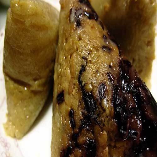 黑米咸肉粽
