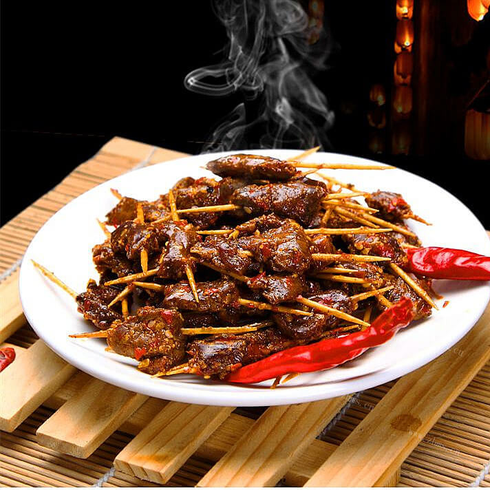 美味的湘味牙签牛肉
