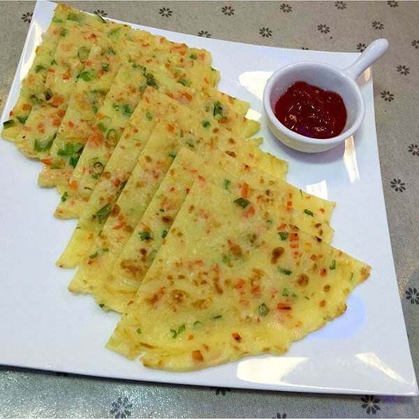 香煎的培根蛋饼