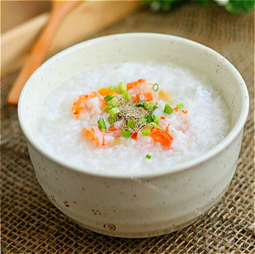 好吃的干贝虾仁粥