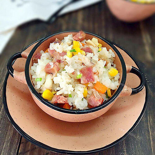 家常蘑菇香肠炒饭