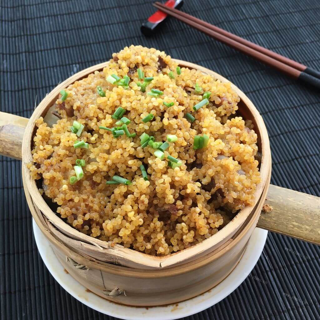 美味的大米蒸小米